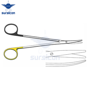 Tijeras de Ligadura Curvas de 14.5 cm / 5-3/4 Pulgadas con Microdentado Super Cut TC, Instrumento Quirúrgico Médico de Precisión - Product Image 4
