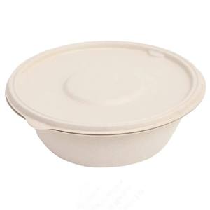 Tazón de Papel de Bambú Biodegradable Personalizado, Tazón de Bagazo de Caña de Azúcar para Catering, Compostable, Desechable, No Tóxico, Listo para Usar, CRADLE - Product Image 1