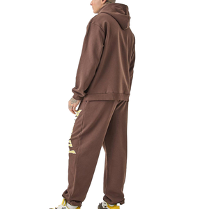 Designer Solid Eco-Friendly 100% Cotton Unisex <b>Jogger</b> <b>Set</b> Custom Tracksuit Streetwear Hoodie <b>Matching</b> Sweatpants Casual Hip Hop - Product Image 2
