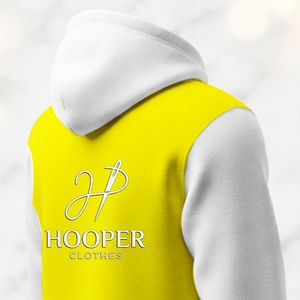 Sudaderas de Alta Calidad en Color Amarillo-Blanco, Diseño y Tela Personalizables, Sudadera Urbana Sostenible en Venta, Opción de Personalizar con Logotipo - Product Image 4