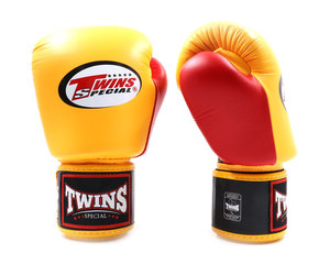 Nouveaux gants de boxe noirs Twins, sangle réglable à boucle et crochets, cuir véritable, équipement d'entraînement et de sparring pour la gym, Muay Thai - Product Image 5