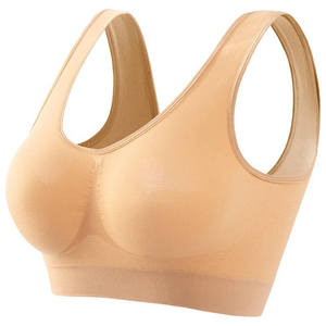 Soutien-gorge de sport grande taille pour femme, maintien élevé, logo simple sur le devant, respirant, réversible, avec coussinets amovibles, 100 % sport - Product Image 1