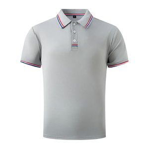 Polo pour homme à séchage rapide, couleur unie, col élastique, manches courtes, t-shirt de sport pour une tenue active - Product Image 1