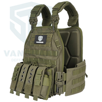 Gilet tactique de formation vert OD en gros avec porte-plaques Molle, en tissu durable et de bonne qualité pour l'entraînement des agents de sécurité