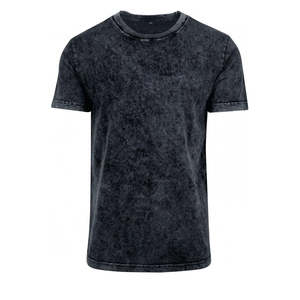 สร้างแบรนด์ของคุณ เสื้อยืดผู้ชายแบบฟอกสี (สีเทาเข้ม/สีขาว) - เสื้อยืดสีเทา คอทรงกลม แบบฟอกสี - Product Image 1