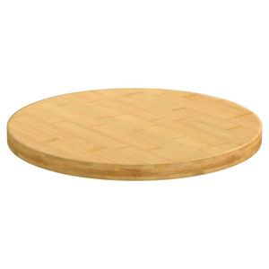 Plateau de table moyen en bambou naturel avec finition vernie, meubles élégants et durables - Product Image 2