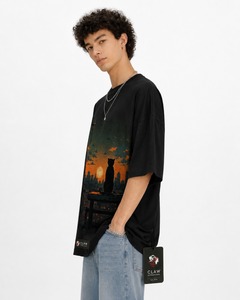 เสื้อยืดคอกลมชาย คุณภาพพรีเมียม ผ้าฝ้าย 100% ลายพิมพ์สตรีทแวร์ ออกแบบโลโก้ได้ตามต้องการ เสื้อยืดเปล่าสำหรับงาน OEM - Product Image 6