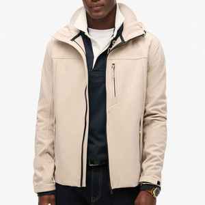 Veste imperméable à capuche pour homme, style sportif, coupe droite, en polyester, avec fermeture éclair, écoresponsable, décontractée - Product Image 4