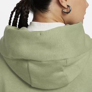 Conjunto deportivo de forro polar cálido de invierno para mujer, de moda, holgado, con sudadera con capucha y pantalón de jogging con cordón y botones - Product Image 4