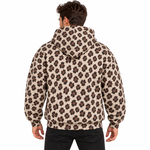 Sweat à capuche léopard de haute qualité pour homme, sweat à capuche imprimé animal, sweat à capuche en polaire imprimé, sweat-shirt décontracté personnalisé pour homme à imprimé animal - Product Image 2