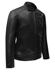 Chaqueta de cuero estilo motero de Michael Fassbender - Product Image 3