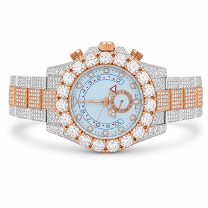 Luxury Women's Stainless Steel Diamond Watch Analog Quartz <b>Chronograph</b> Bracelet Round Case - Product Image 1