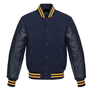 Wholesale Custom Wholesale Blank <b>Men</b> Letterman Varsity <b>Jackets</b> Custom University Wool Sleeves Varsity <b>Baseball</b> <b>Jacket</b> <b>for</b> <b>Men</b> - Product Image 1