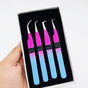 Pinzas Profesionales para Pestañas con Punta Puntiaguda y Agarre de Diamante, de Acero Inoxidable, con Etiqueta Personalizada, en Nuevos Tonos de Color, para Cuidado Personal - Product Image 1