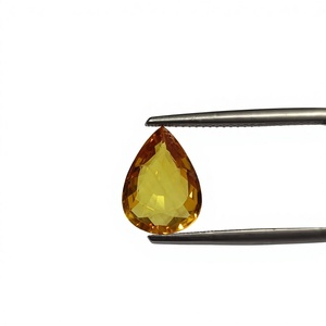 Zafiro Amarillo Calentado, Gema con Corte de Pera, 4.18 ct - Product Image 1