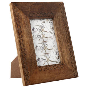 Cadre photo en bois de manguier naturel, écologique, fait main, décoration de table pour la maison et le bureau - Product Image 1