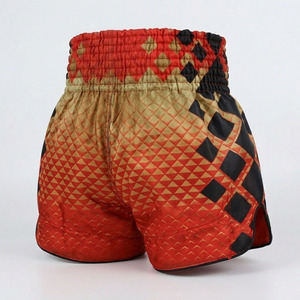 Best Quality Customized MMA Kickboxing Shorts Wholesale Professional 100% Polyester Breathable Muay Thai Boxing Shorts QST - Product Image 3