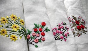 Serviette de table Nature4u à points festonnés, blanche, pour repas raffinés, brodée à la main, monogramme personnalisé, style japonais, couleur personnalisable, avion - Product Image 4