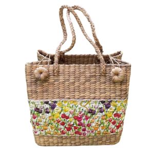 Sac en jacinthe d'eau avec découpage artistique et boutons en jacinthe - Product Image 4