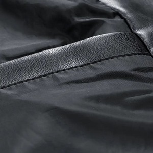 Blouson en cuir personnalisé pour homme, style motard, hiver, manches longues, professionnel, en promotion - Product Image 5