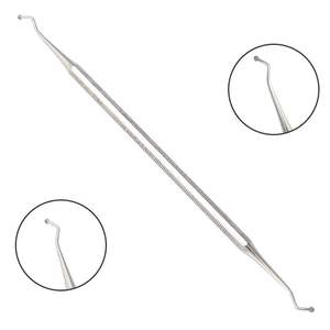 Nettoyeur d'angle d'ongles professionnel en acier inoxydable à double extrémité avec lime, pousse-cuticules, outil de manucure et pédicure - Product Image 3