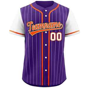 Maillots de baseball personnalisés de haute qualité, hauts de softball à manches courtes, motifs imprimés, polyester/coton, antibactériens, unisexe - Product Image 1