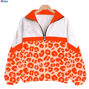 Veste coupe-vent de haute qualité pour femmes, veste de motard, imprimé léopard violet, manches longues, fermeture éclair sur le devant, col rabattable, vêtements d'automne - Product Image 2