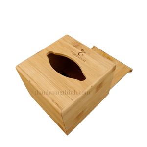 Eco-Friendly Bamboo Square Box with Laser Engraved Logo Handmade Customizable Gift Craft Wooden Container - Product Image 6