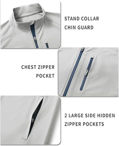 Minimalist Men Golf Vest Matte Finish Softshell Body <b>Warmer</b> Solid Color Performance Athletic Gilet Daily Wear - Product Image 5