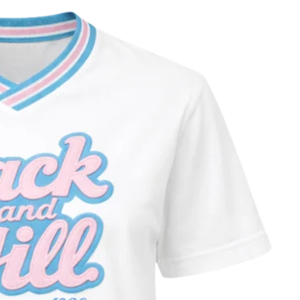 เสื้อยืดปักลายวาร์ซิตี้สีขาว เสื้อเชิ้ตแขนสั้นลำลองสำหรับผู้หญิง เสื้อแฟชั่นลายกราฟิก เสื้อผ้าสตรีทแวร์สำหรับใส่ทุกวัน - Product Image 4