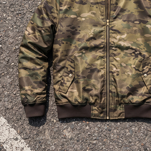 Men's Camouflage Bomber <b>Jacket</b> Zipper Closure Crew Neck Nylon Memory Coat Mens Casual Wear Regular Fit Bomber <b>Jackets</b> Men - Product Image 2