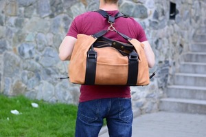 Bolsa de Viaje de Cuero Vacuno Genuino, Estilo Vintage, Ligera, Portátil, con Cierre, Gran Capacidad - Product Image 2