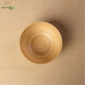 Ensemble de bols en bambou tissé à la main avec grain naturel et accent de couleur classique, écologique, pour les fêtes - Product Image 4