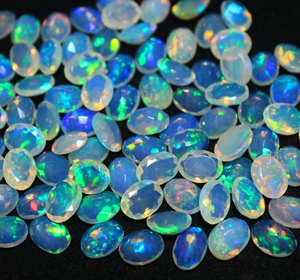 Multi Natural <b>Fire</b> Opal Transparent Oval Cut Ethiopian Opal 7x9mm Loose <b>Stone</b> Gemstone Cabochon Factory Price - Product Image 1