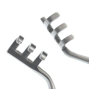 เครื่องมือถ่างเนื้อเยื่อแบบมือถือ Jansen Retractor ขนาด 4 นิ้ว ปลายทู่ 3x3 ง่าม ทำจากเหล็กกล้าไร้สนิมสำหรับผ่าตัด อุปกรณ์การแพทย์สำหรับศัลยกรรมหู คอ จมูก - Product Image 4