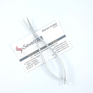 Ciseaux à ressort en satin allemand de haute qualité Pince à cils personnalisable avec conception d'emballage de logo unique - Product Image 3