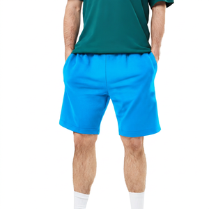 Pantalones Cortos Bermuda para Hombre, Color Azul Marino Sólido, Cintura Elástica, Casuales, Transpirables, de Poliéster, con Bolsillos, Corte Medio, Estilo Tejido - Product Image 2