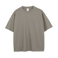 T-shirt en coton tricoté pour homme, coupe ample, couleur unie, manches courtes, col rond, décontracté, teinture unie, longueur normale, séchage rapide, respirant