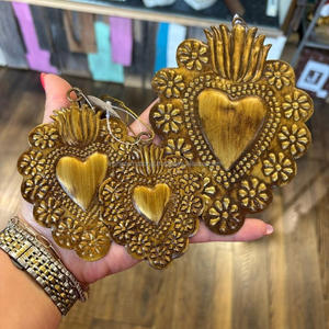 Pas encore d'avis Métal Sacré Milagros Miroir Coeur Sacré Coeur Cadre Vintage Tenture Murale Décoration - Product Image 1