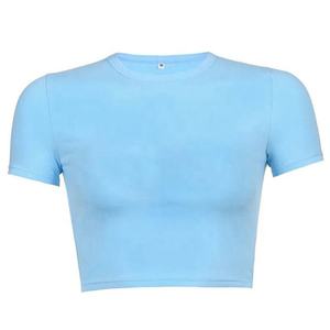 Precio al por Mayor, Diseño Personalizado, Top Corto para Mujer, Nuevo Estilo, Transpirable, de Secado Rápido, 100% Algodón Jersey, Cuello Redondo, Alta Calidad - Product Image 4