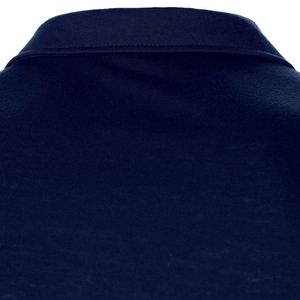 Polo en tricot à manches courtes pour homme, design décontracté à blocs de couleur et rayures, coupe classique, bleu - Product Image 5