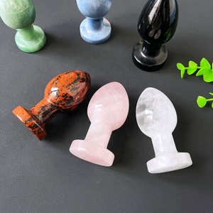 Plugs anaux sculptés à la main de haute qualité, multi-pierres précieuses naturelles, artisanat en cristal, figurine de guérison, pierres semi-précieuses, thérapie. - Product Image 4