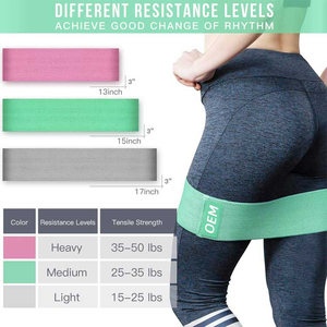 Bandes de Résistance Personnalisables pour le Sport – Lot de Bandes Élastiques en Tissu pour Exercices de Hanche, 8,0 cm, Unisexe - Product Image 2
