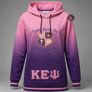 Kapa Epsilon Psi OEM vêtements pour femmes sweats à capuche pour femmes blanc 100% coton polaire dames sweats à capuche robe - Product Image 1