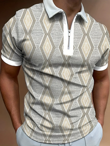 Camiseta de Manga Corta con Cierre para Hombre, Nueva Colección Verano 2026, Informal, Cómoda, Transpirable, de Secado Rápido, con Estampado Sólido, para la Calle - Product Image 4