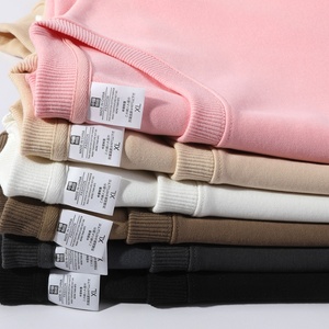 Sweat-shirt unisexe blanc à col rond, 100% coton biologique, coupe classique, pull décontracté, couleur unie pour l'hiver - Product Image 6