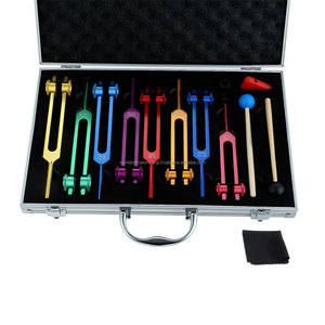 Ensemble de 8 diapasons en aluminium pour thérapie sonore, résonance fréquence ORL, vibration sonore, yoga, méditation, coffret cadeau - Product Image 1