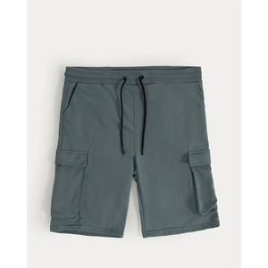 Shorts d'été décontractés pour hommes, longueur genou, en sergé tricoté 100% coton épais, avec cordon de serrage à la taille, respirants, essentiels pour la gym - Product Image 3