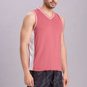Camisetas de Tirantes Personalizadas para Gimnasio, Ropa de Verano Transpirable, Ecológica, Ligera, Ajustada, Elástica, de Poliéster/Algodón para Hombre - Product Image 2