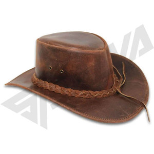 <b>Western</b> Ring Buckle Decoration PU Leather Cowboy <b>Hats</b> for Men Metal Rings Faux Leather Cowboy <b>Hat</b> - Product Image 4